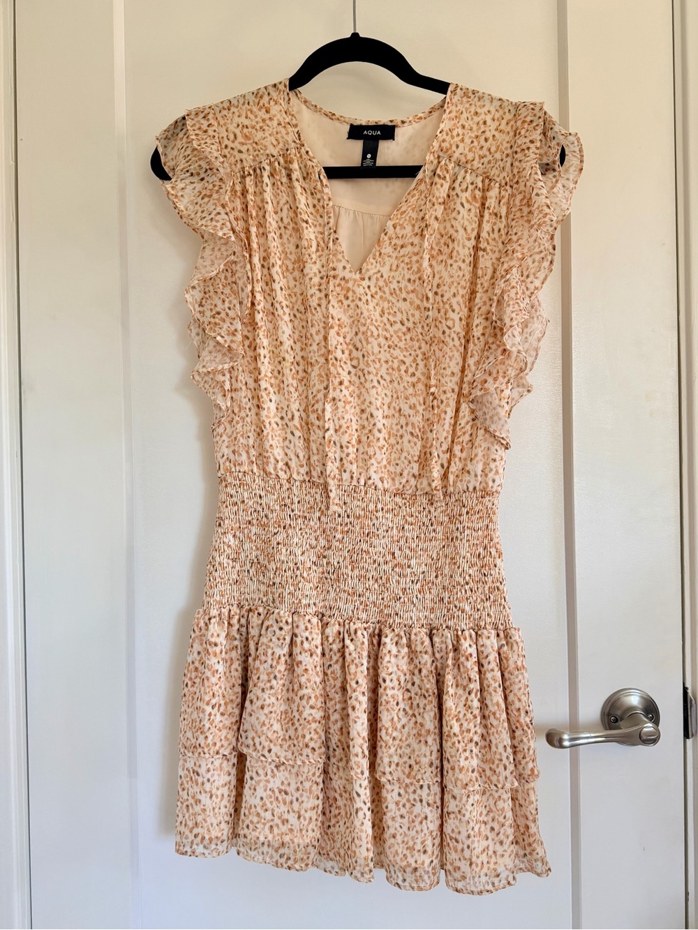 Aqua Ruffle Mini Dress - Picture 4 of 8
